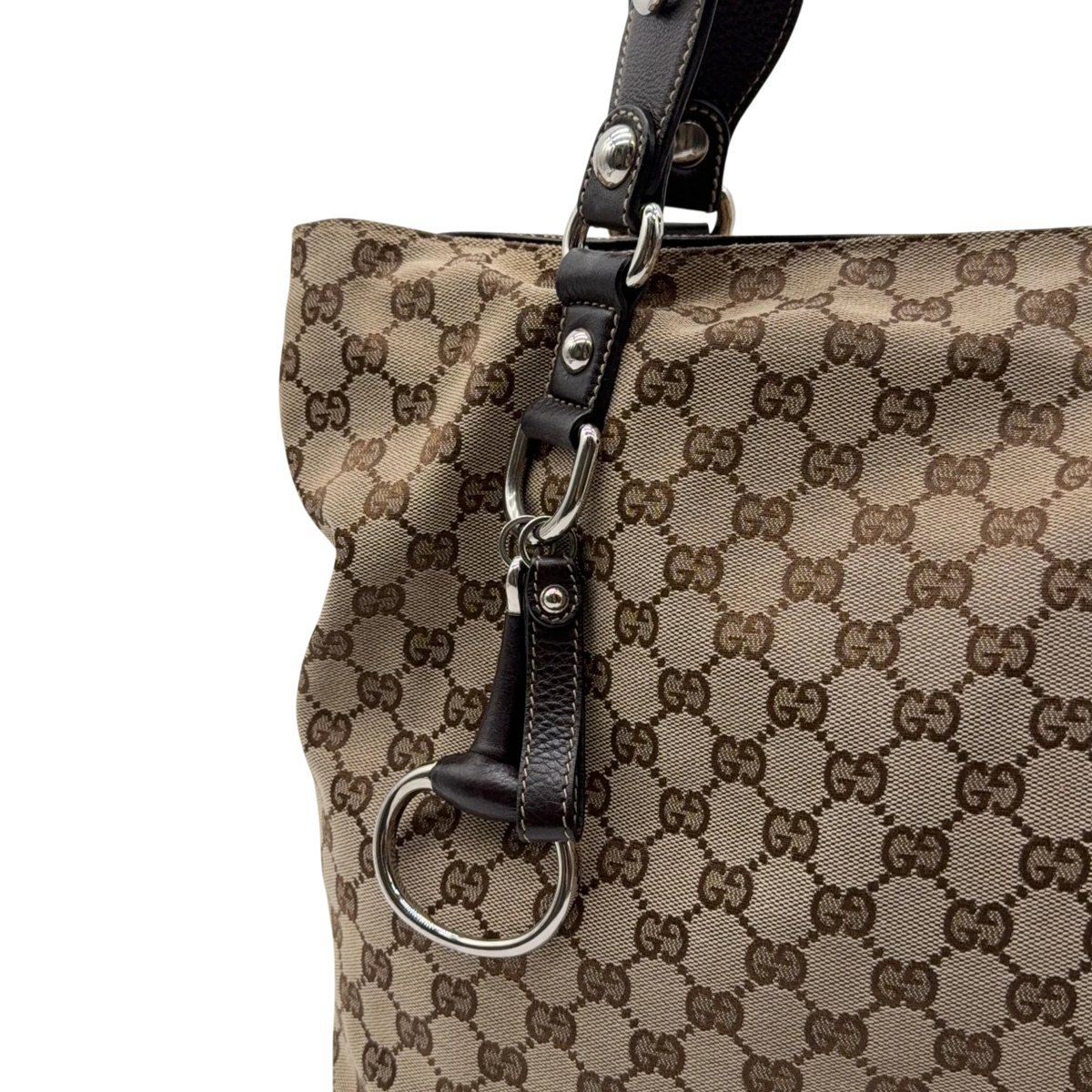 Gucci Shopper Horsebit Icon Bit monogram beige