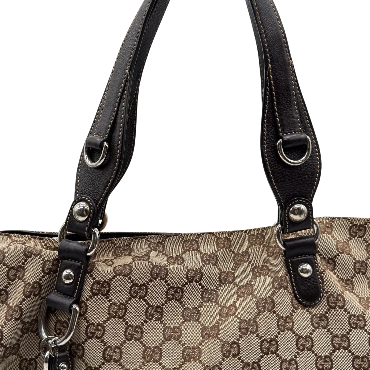 Gucci Shopper Horsebit Icon Bit monogram beige