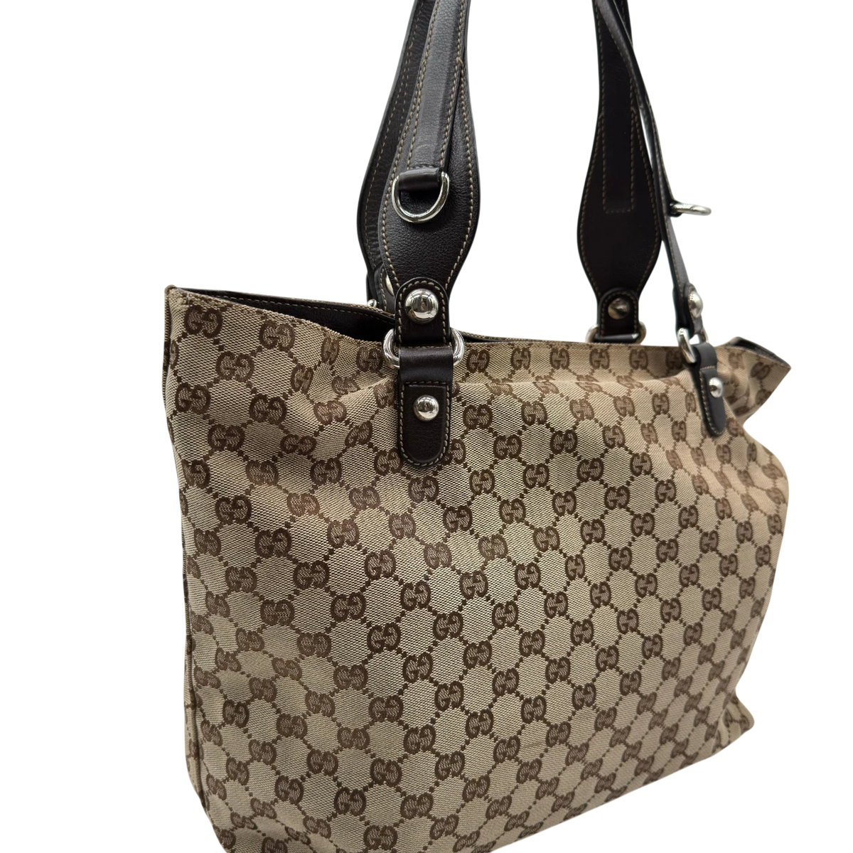 Gucci Shopper Horsebit Icon Bit monogram beige