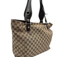 Gucci Shopper Horsebit Icon Bit monogram beige