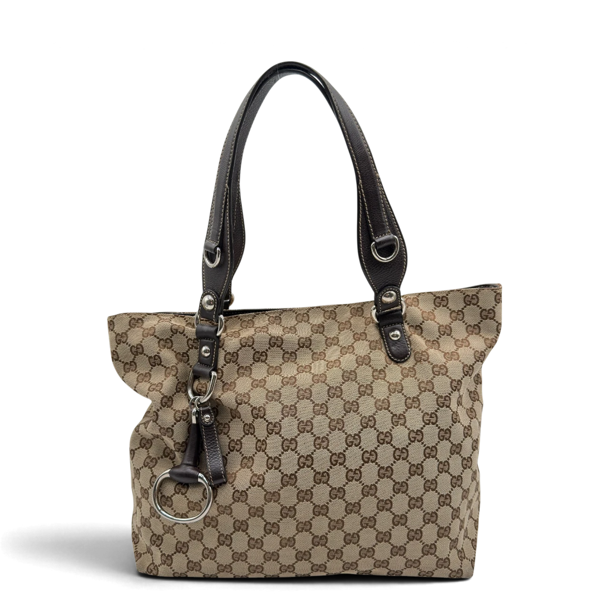 Gucci Shopper Horsebit Icon Bit monogram beige