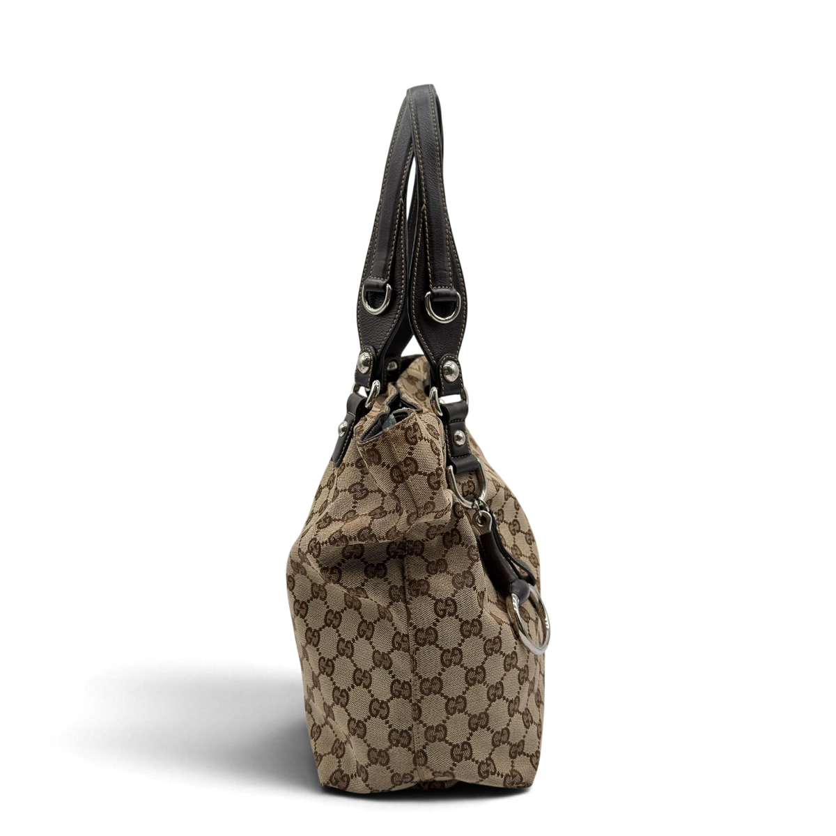 Gucci Shopper Horsebit Icon Bit monogram beige