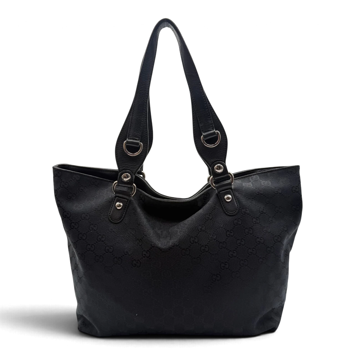 Gucci Shopper Horsebit Icon Bit monogram schwarz – Gesamtansicht