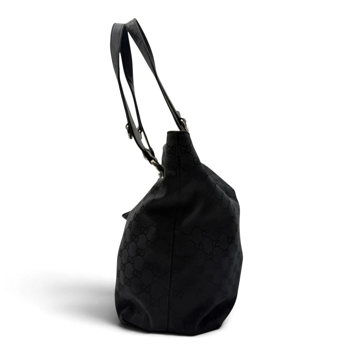 Gucci Shopper Horsebit Icon Bit monogram schwarz – Seitenansicht
