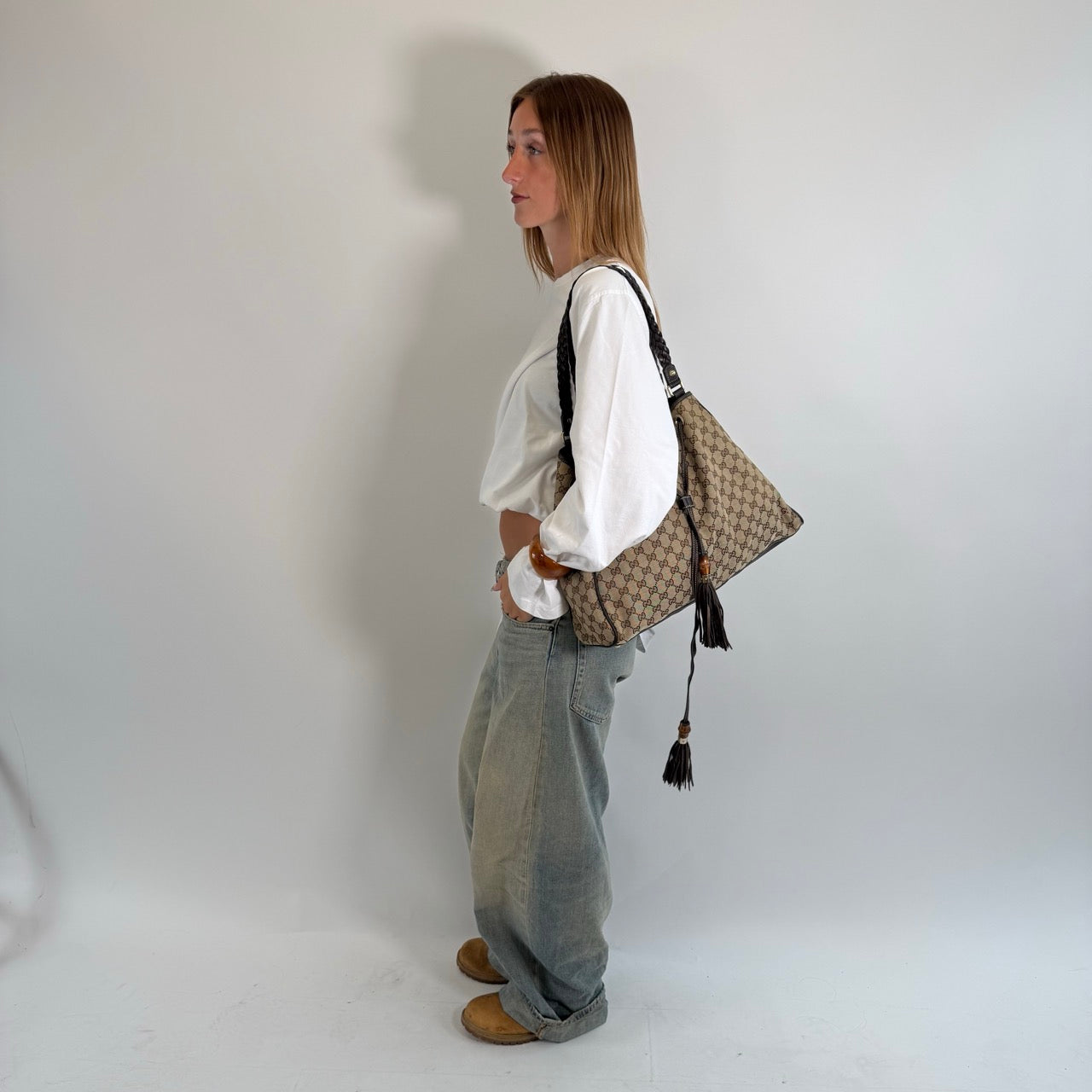 Gucci Shopper Peggy large monogram beige