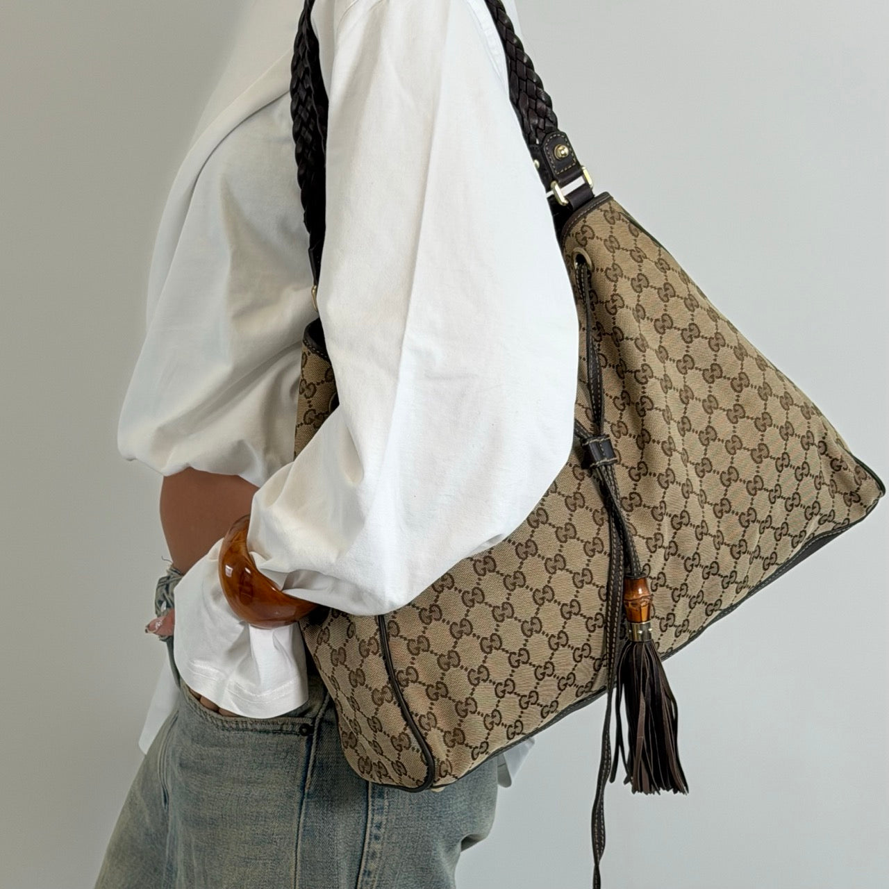 Gucci Shopper Peggy large monogram beige