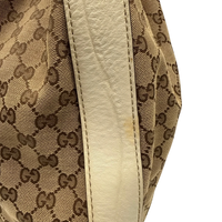 Gucci Shopper Peggy large monogram beige – Gebrauchsspuren: Fleck am Lederriemen