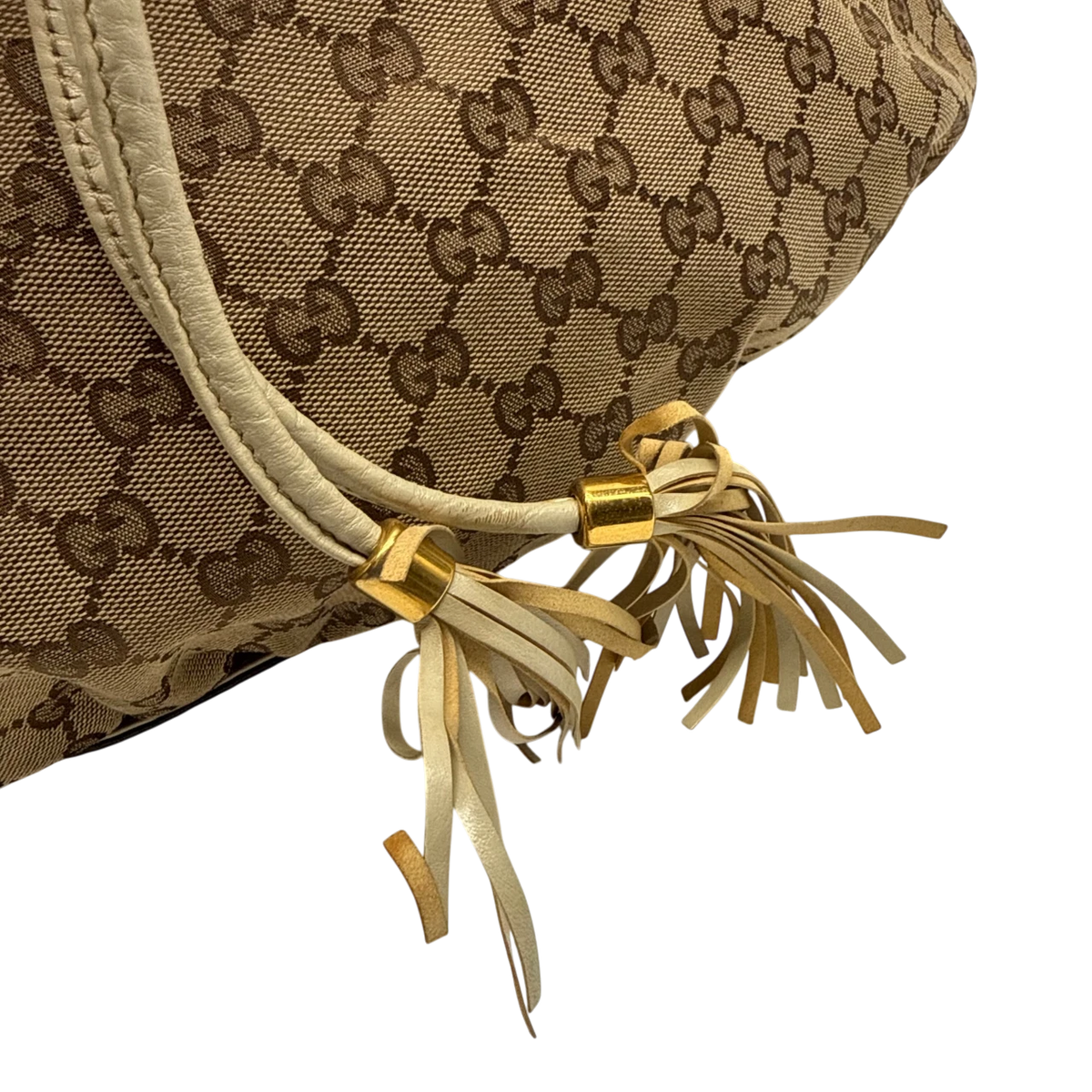 Gucci Shopper Peggy large monogram beige – Detailansicht