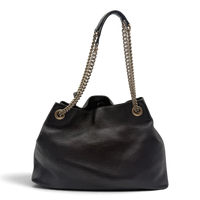 Gucci Shopper Soho mit Umhängekette aus Leder schwarz – Gesamtansicht