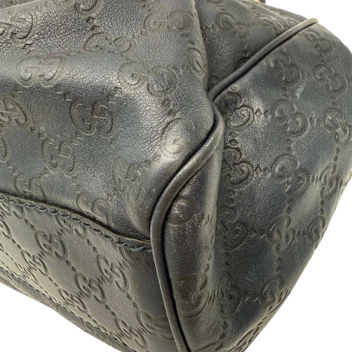 Gucci Shopper Sukey aus Leder monogram dunkelblau