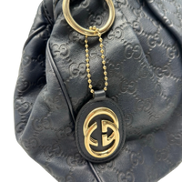 Gucci Shopper Sukey aus Leder monogram dunkelblau