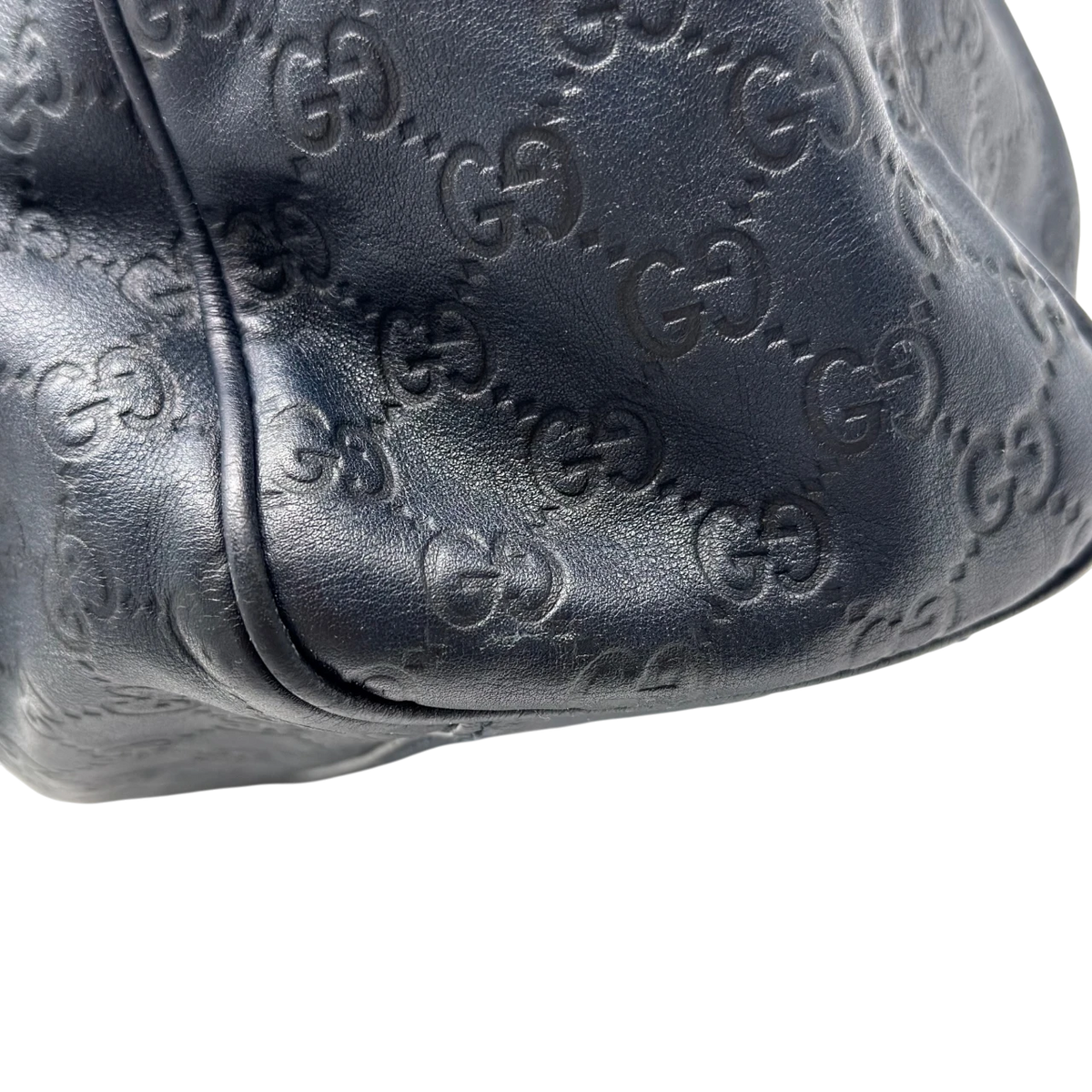 Gucci Shopper Sukey aus Leder monogram dunkelblau