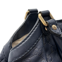 Gucci Shopper Sukey aus Leder monogram dunkelblau