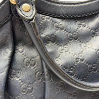 Gucci Shopper Sukey aus Leder monogram dunkelblau