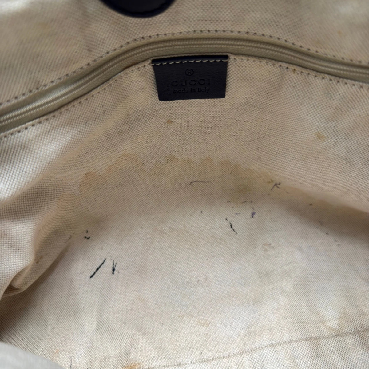 Gucci Shopper Sukey aus Leder monogram dunkelblau
