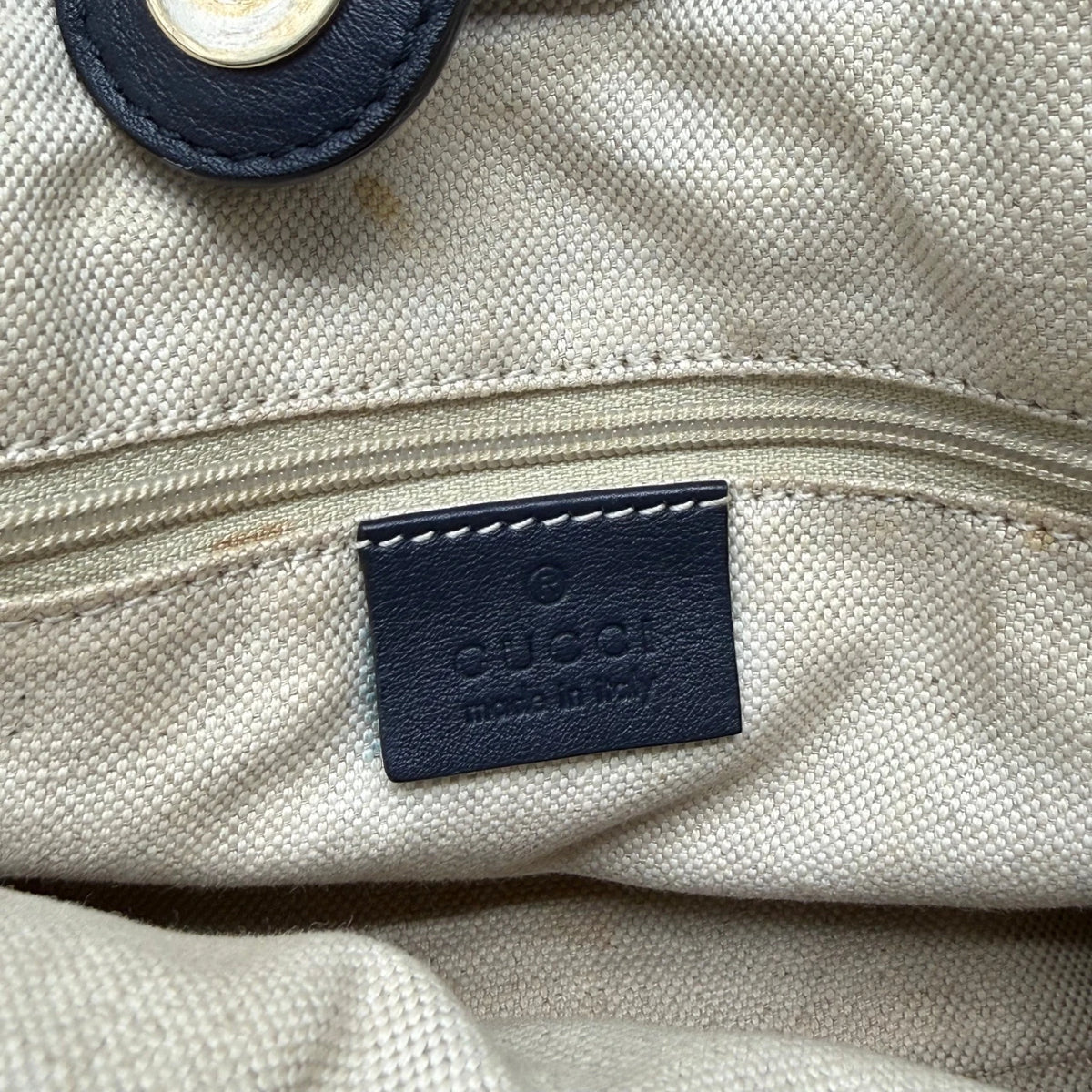 Gucci Shopper Sukey aus Leder monogram dunkelblau