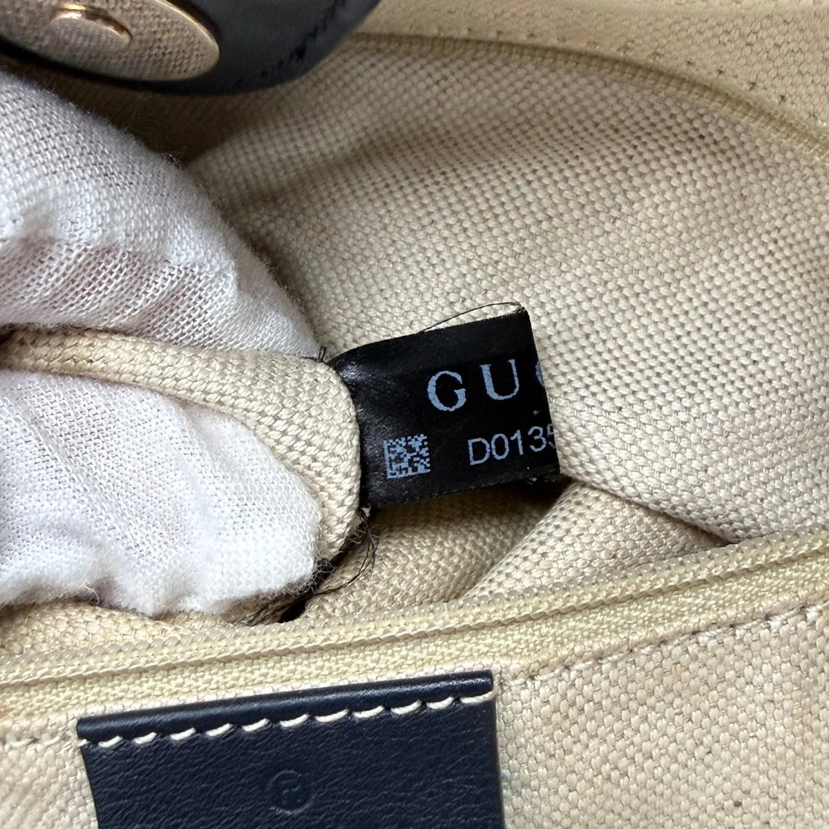 Gucci Shopper Sukey aus Leder monogram dunkelblau