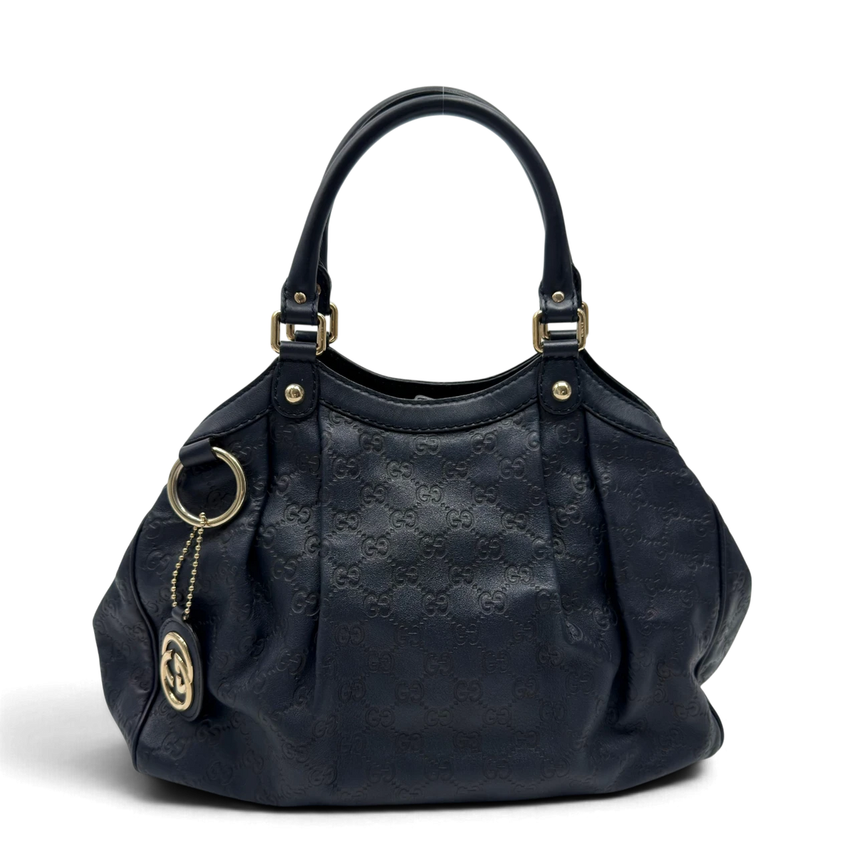 Gucci Shopper Sukey aus Leder monogram dunkelblau