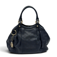 Gucci Shopper Sukey aus Leder monogram dunkelblau