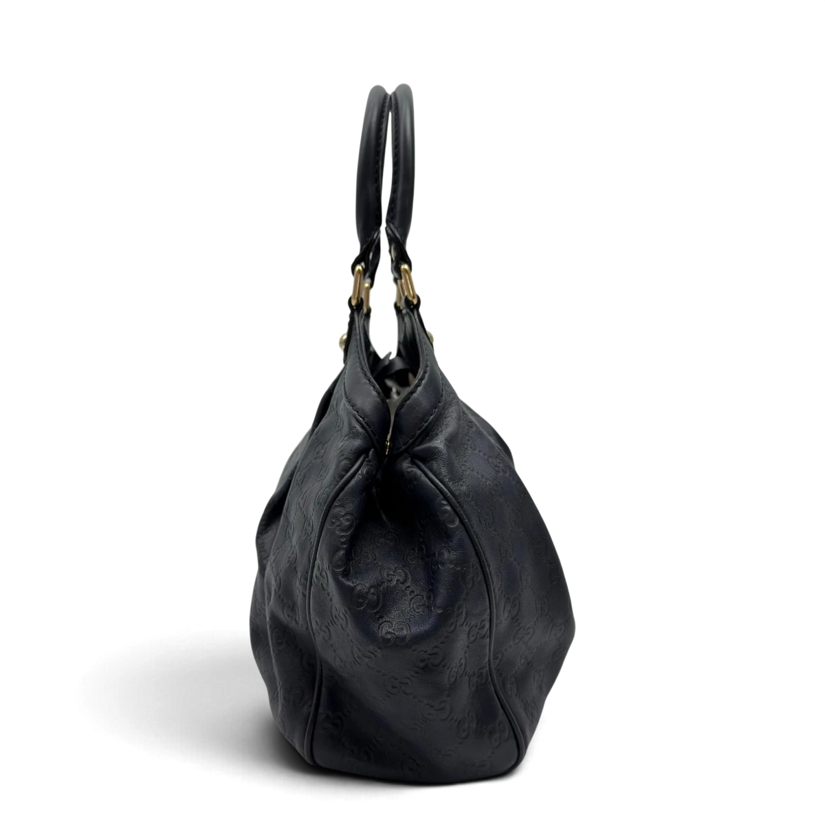 Gucci Shopper Sukey aus Leder monogram dunkelblau
