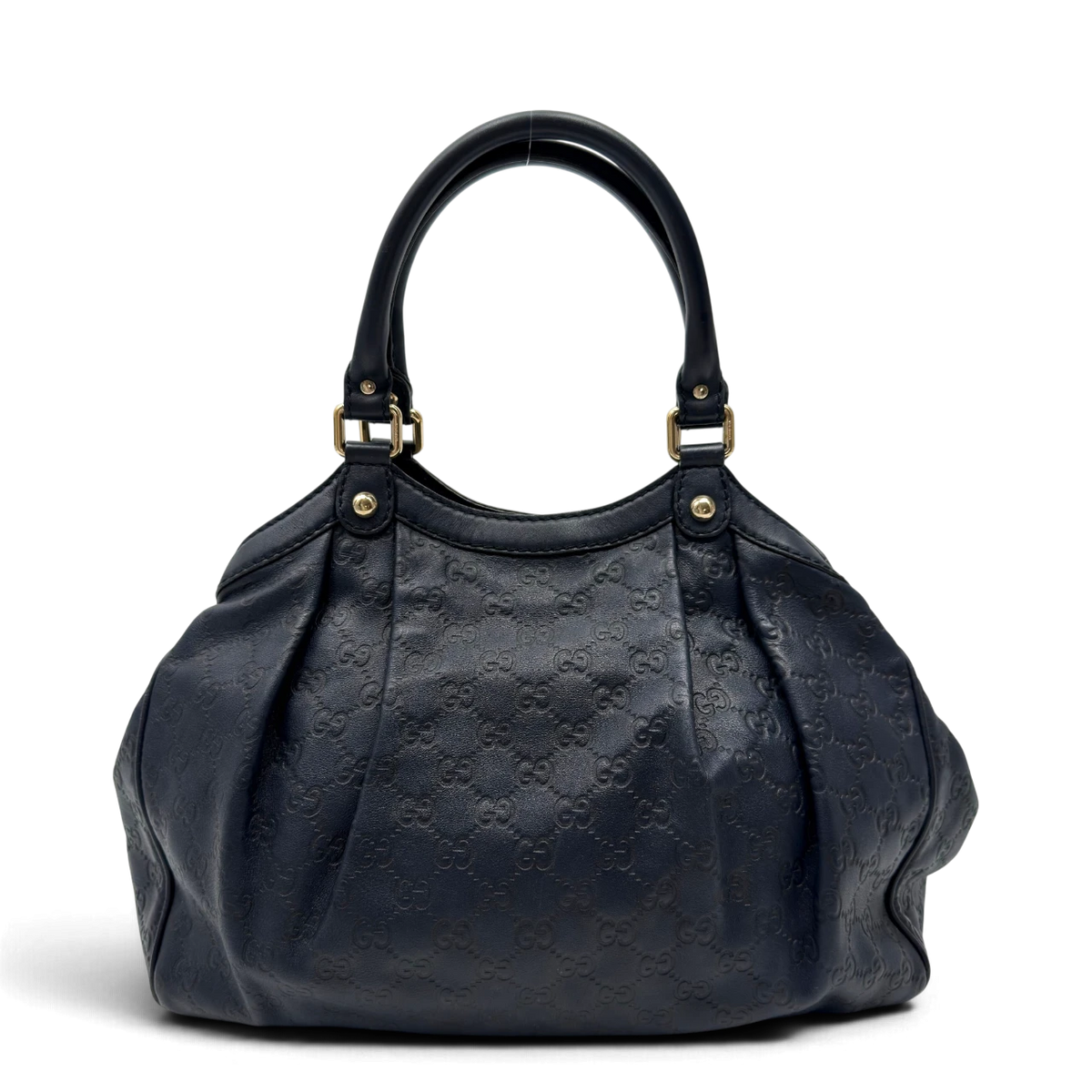 Gucci Shopper Sukey aus Leder monogram dunkelblau