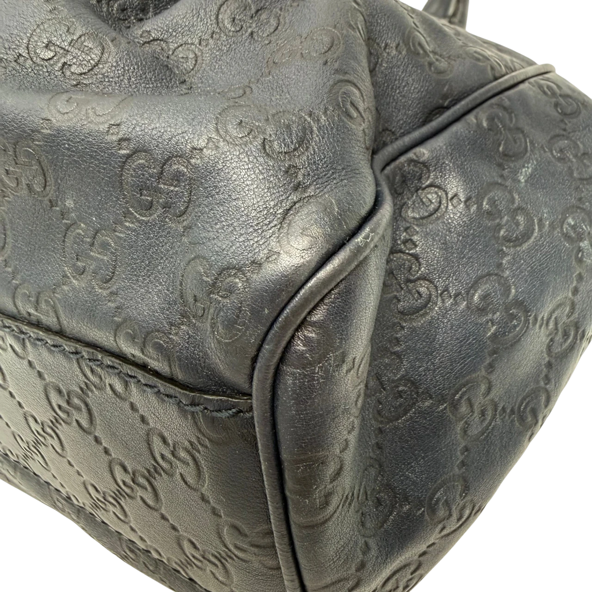 Gucci Shopper Sukey aus Leder monogram dunkelblau