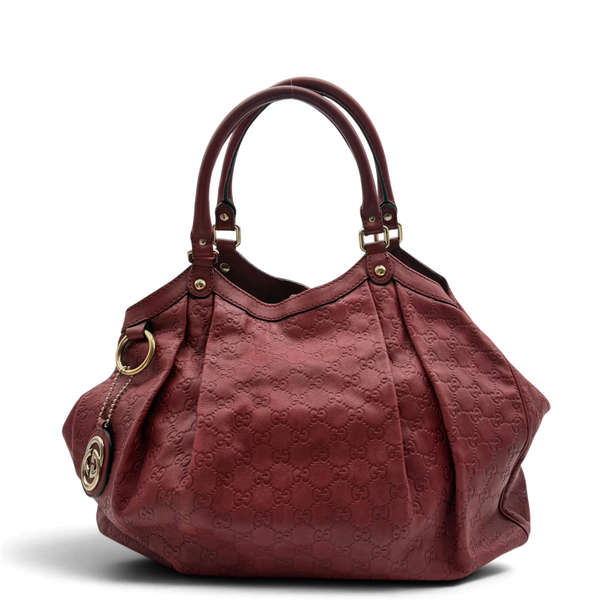 Gucci Shopper Sukey large aus Leder monogram rot