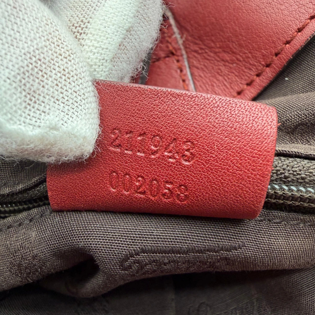 Gucci Shopper Sukey large aus Leder monogram rot