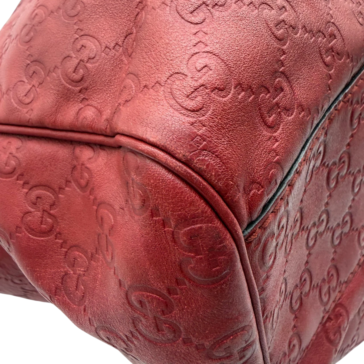 Gucci Shopper Sukey large aus Leder monogram rot