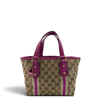 Gucci Shopper mini Sherry Line monogram beige & rosa
