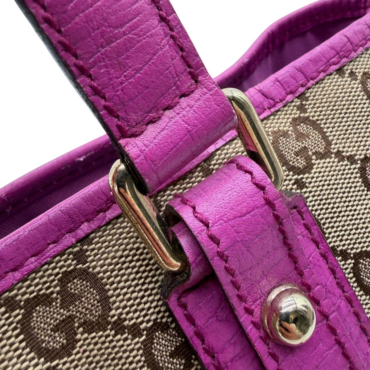 Gucci Shopper mini Sherry Line monogram beige & rosa