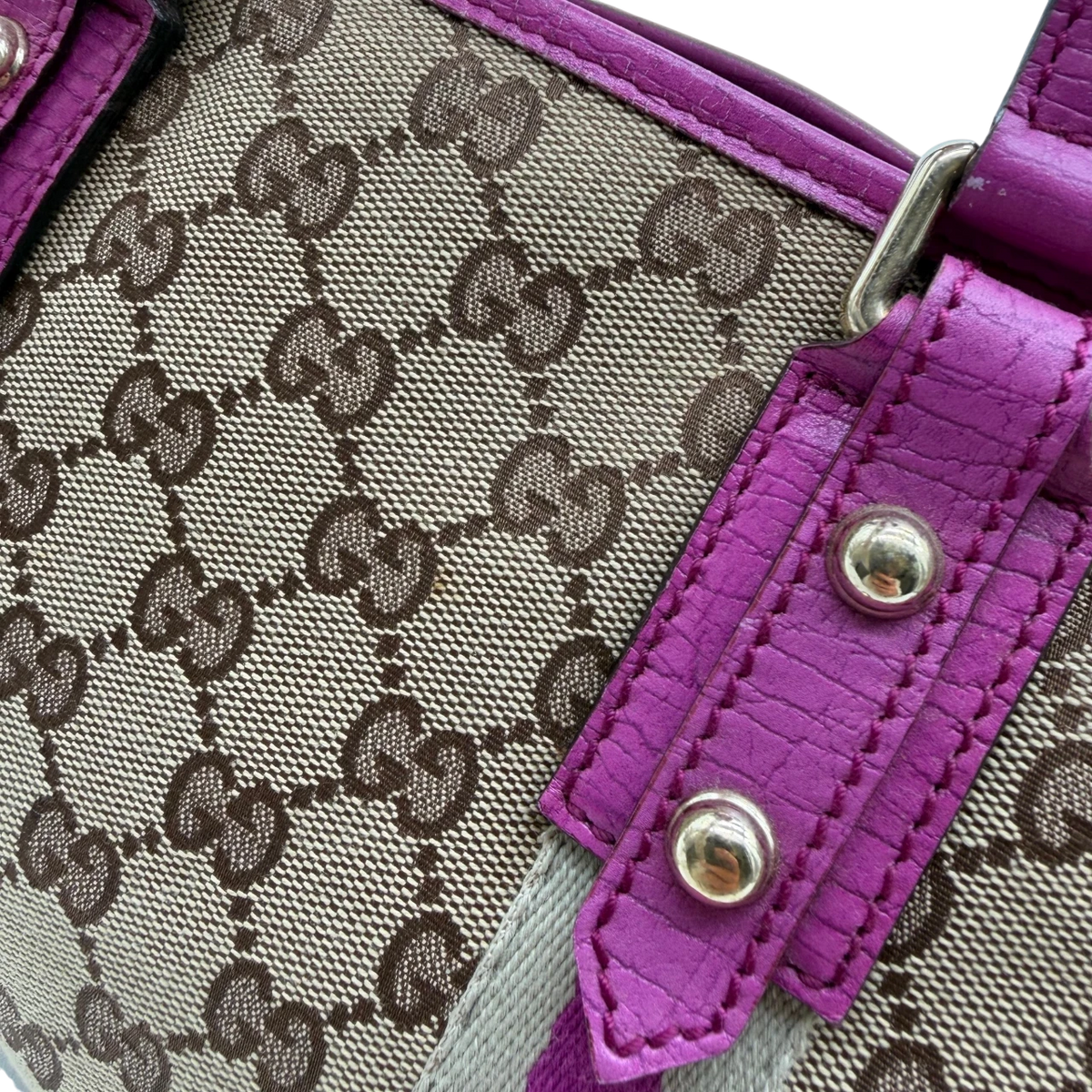 Gucci Shopper mini Sherry Line monogram beige & rosa