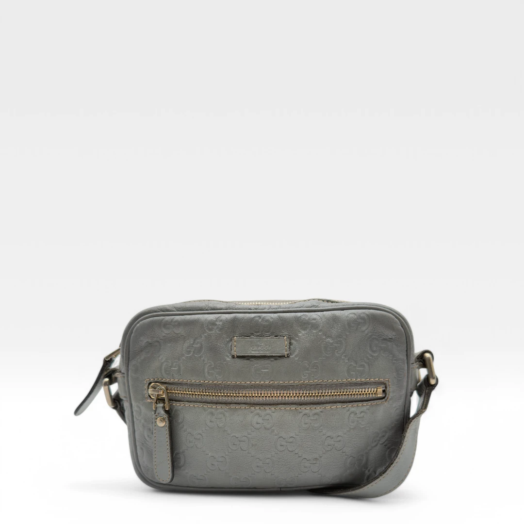 Gucci rectangular shoulder bag Guccissima gray