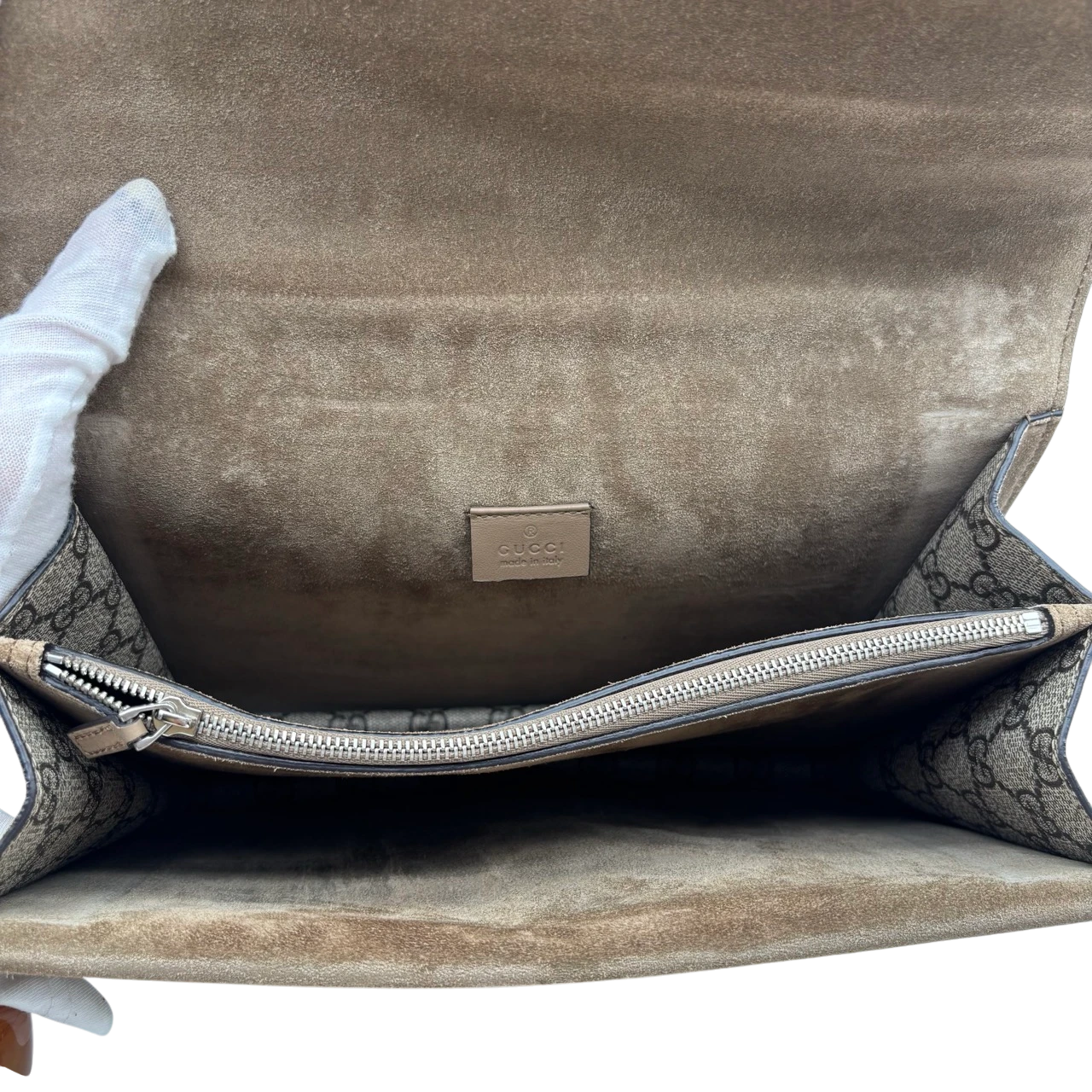 Gucci Umhängetasche Dionysus large monogram beige