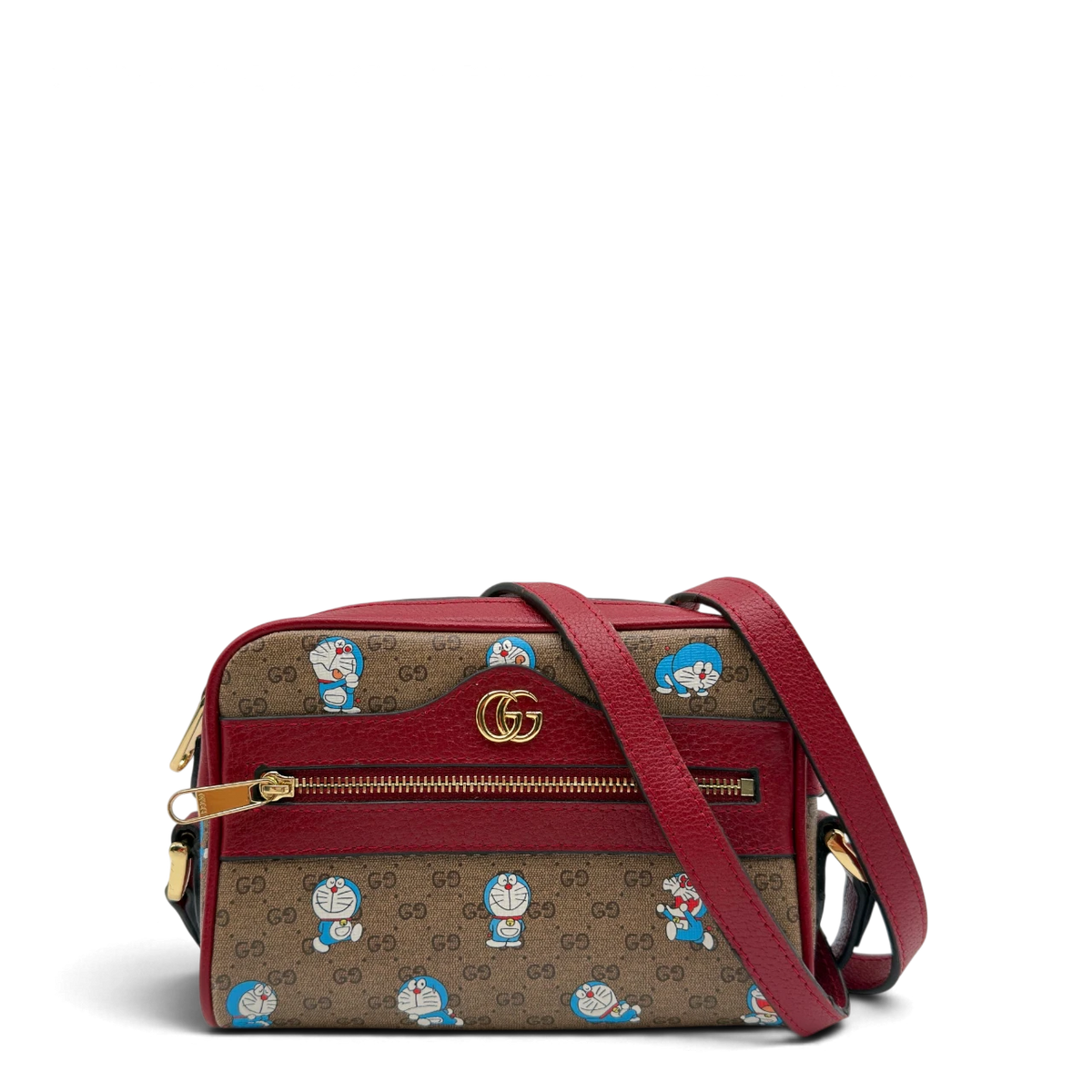 Gucci Umhängetasche Doraemon Mini GG Supreme monogram beige