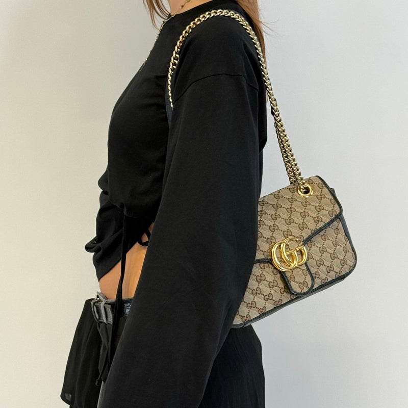 Gucci Umhängetasche Marmont medium GG