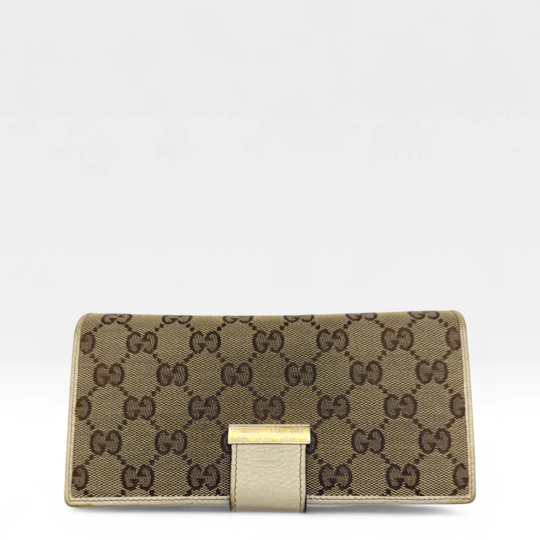 Gucci Geldbeutel länglich beige