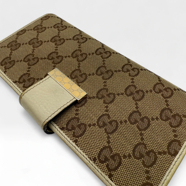 Gucci Geldbeutel länglich beige