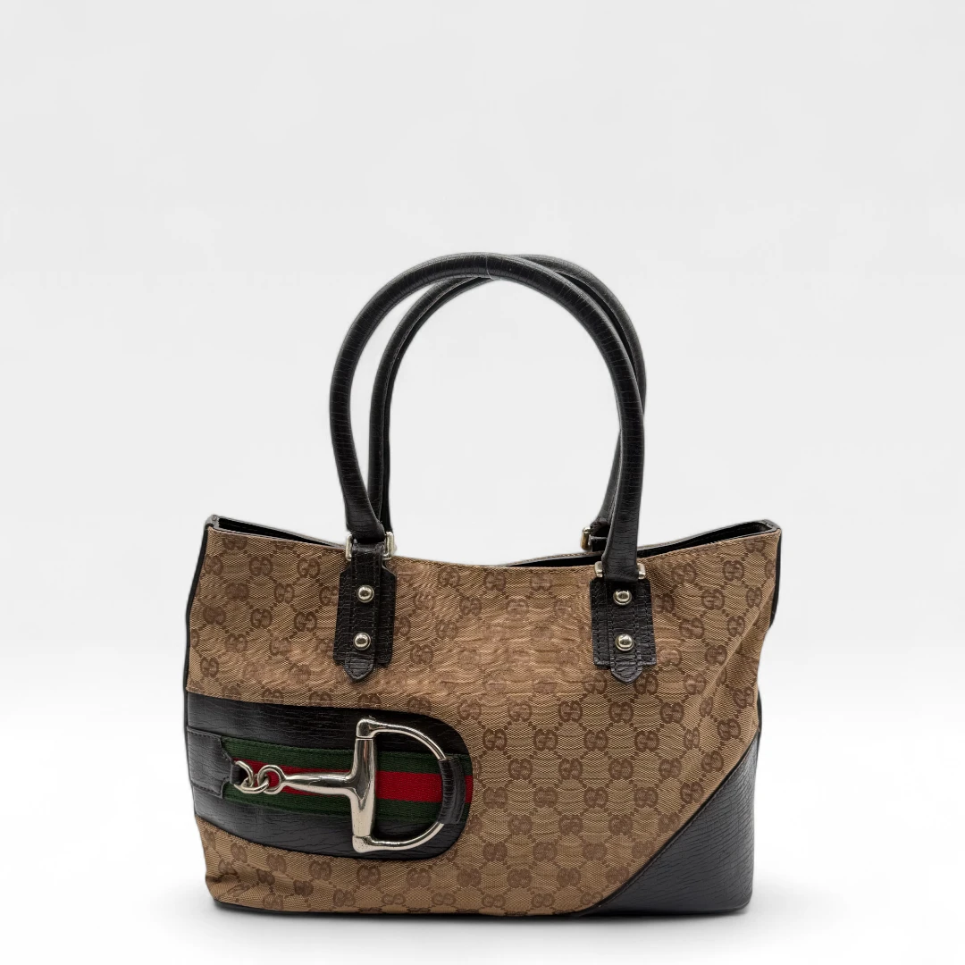 Gucci Handtasche Horsebit Shopper beige