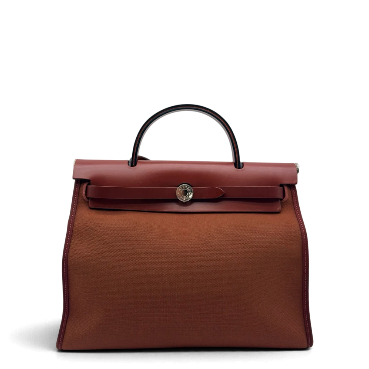 Hermès Handtasche Herbag Zip Toile 31 in braun