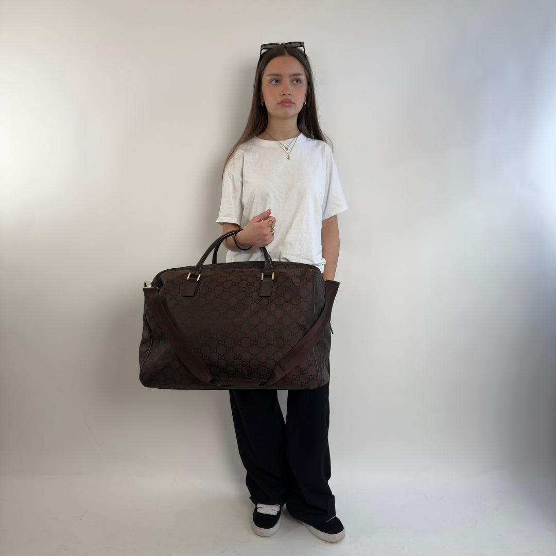 Gucci travel bag 50 dark brown