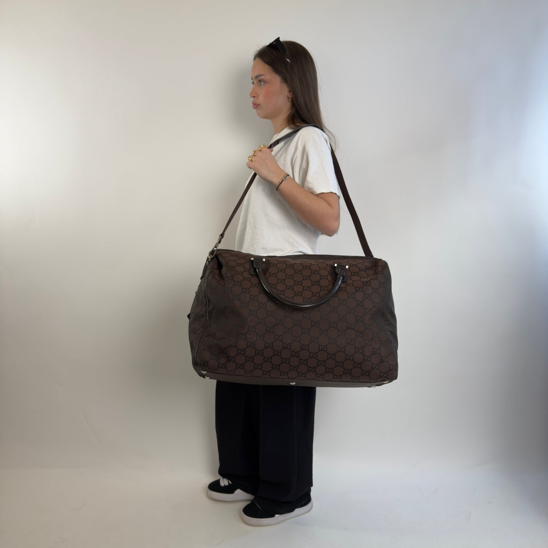 Gucci travel bag 50 dark brown