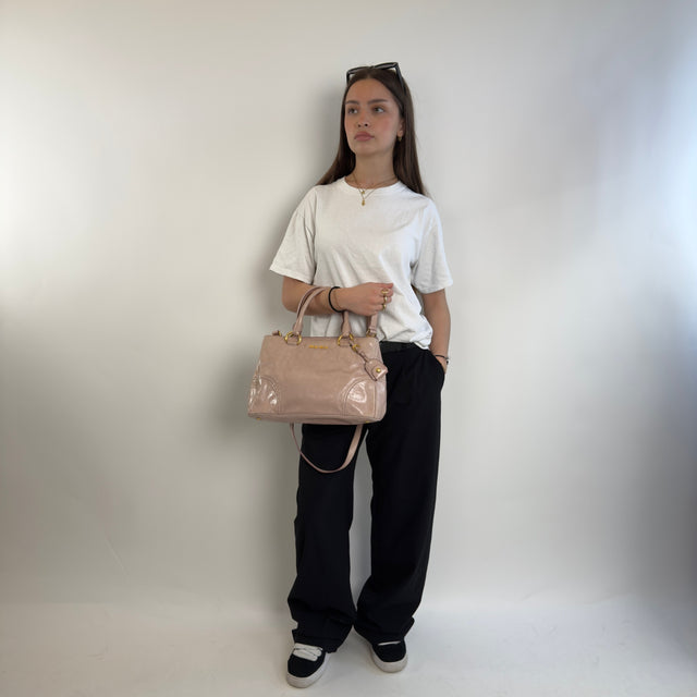 Miu Miu Handtasche Vitello Shine rosa