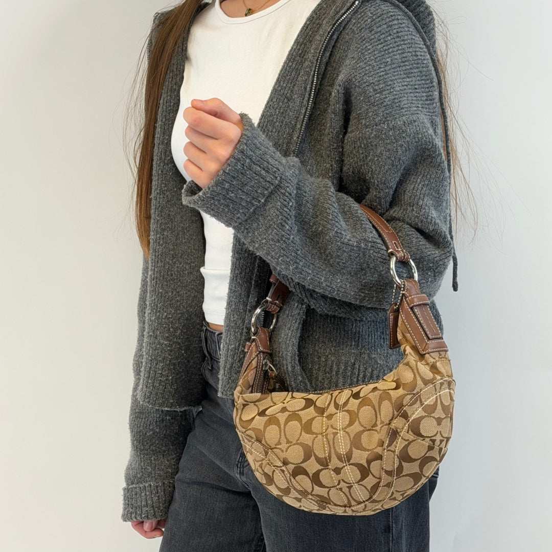 Coach Schultertasche Hobo Half Moon Signature