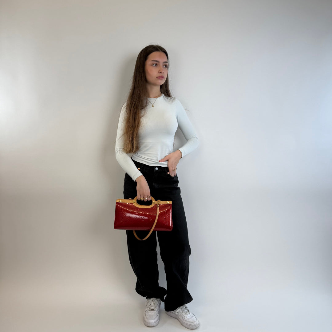 Louis Vuitton Handtasche Roxbury Drive Vernis dunkelrot