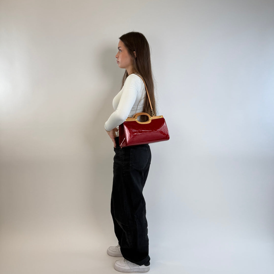Louis Vuitton Handtasche Roxbury Drive Vernis dunkelrot