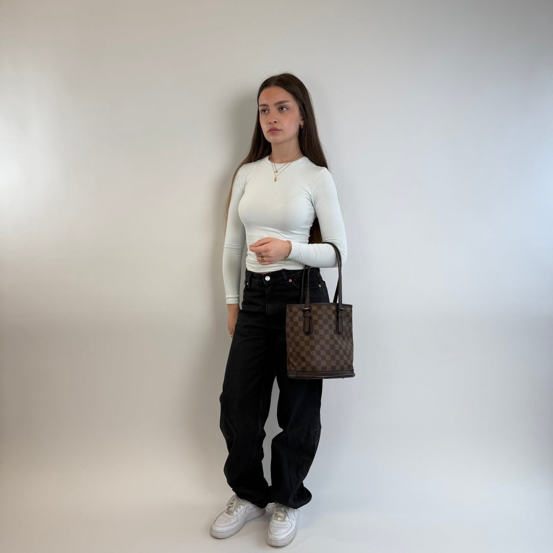 Louis Vuitton Handtasche Marais Bucket braun