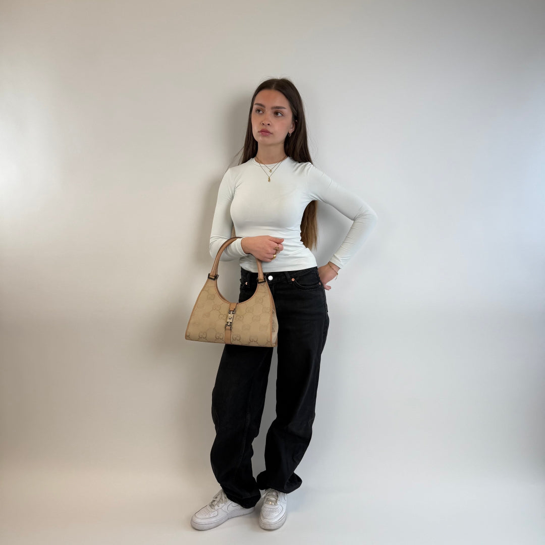 Gucci Handtasche Jackie Jumbo GG beige