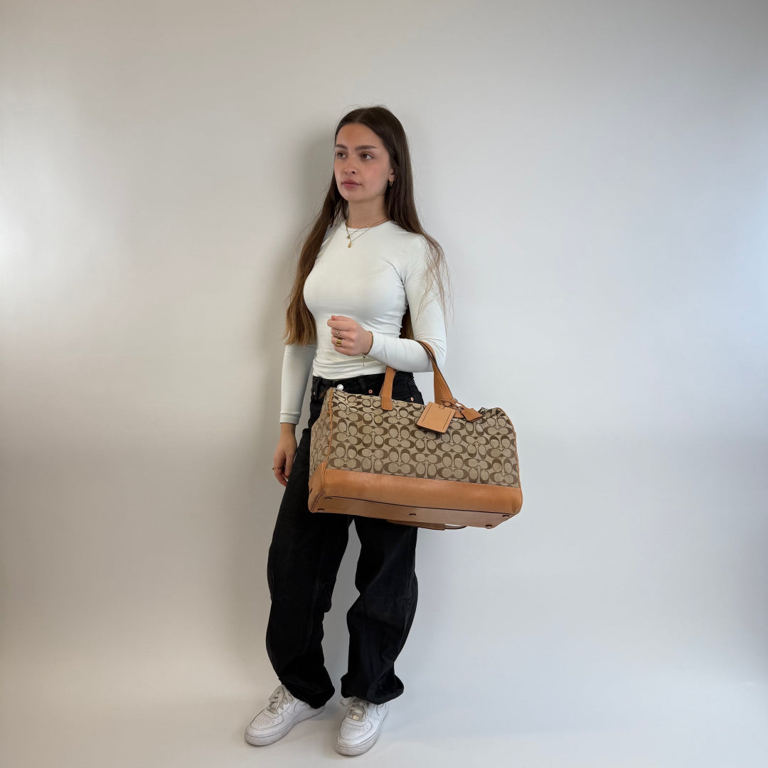 Coach Reisetasche 45 beige