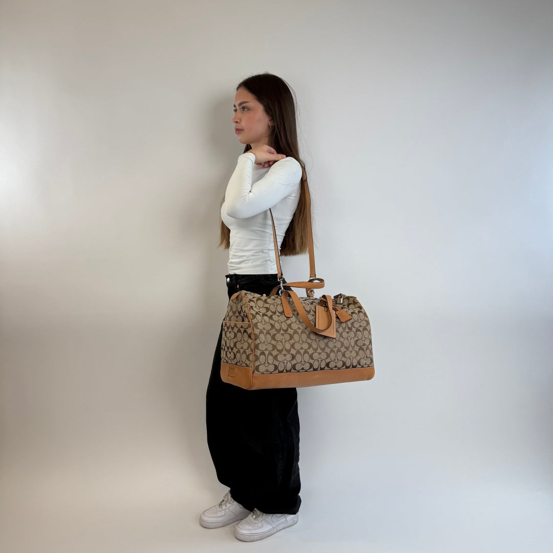 Coach Reisetasche 45 beige